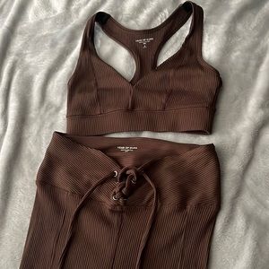 Brown workout set - Year Of Ours - size S/M
